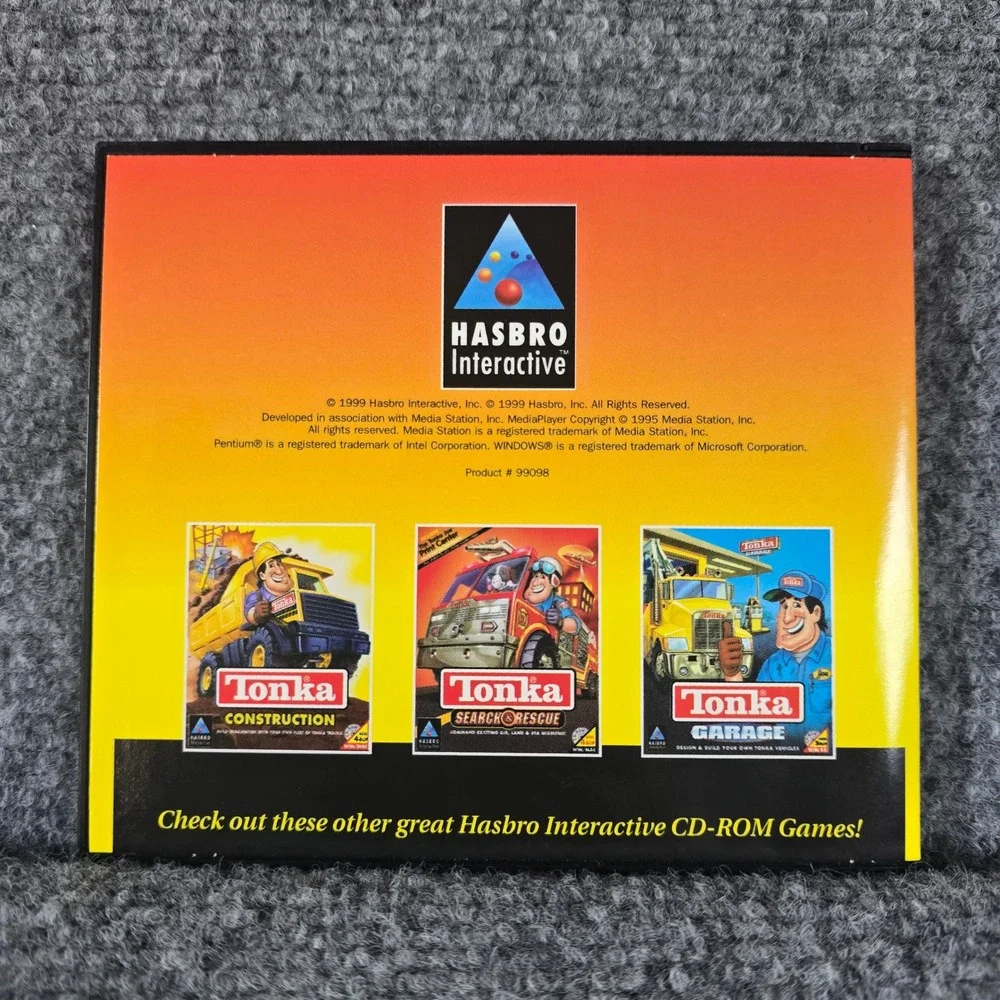 Tonka Raceway PC CD-ROM Game Hasbro Interactive Windows 95/98‎